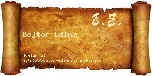 Bojtor Edina névjegykártya