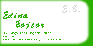 edina bojtor business card